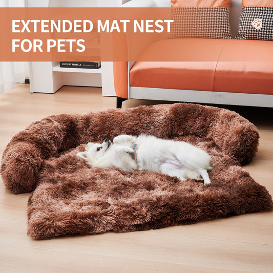 Dog Bed Mat for Couch - Non-Slip & Machine Washable Sofa Cushion - Comfortable Pet Pad for Large Dogs & Cats - 43x41x7 Inch