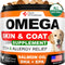 Omega 3 for Dogs Dog Skin and Coat Supplement Fish Oil for Dogs Chews 120 Treats
