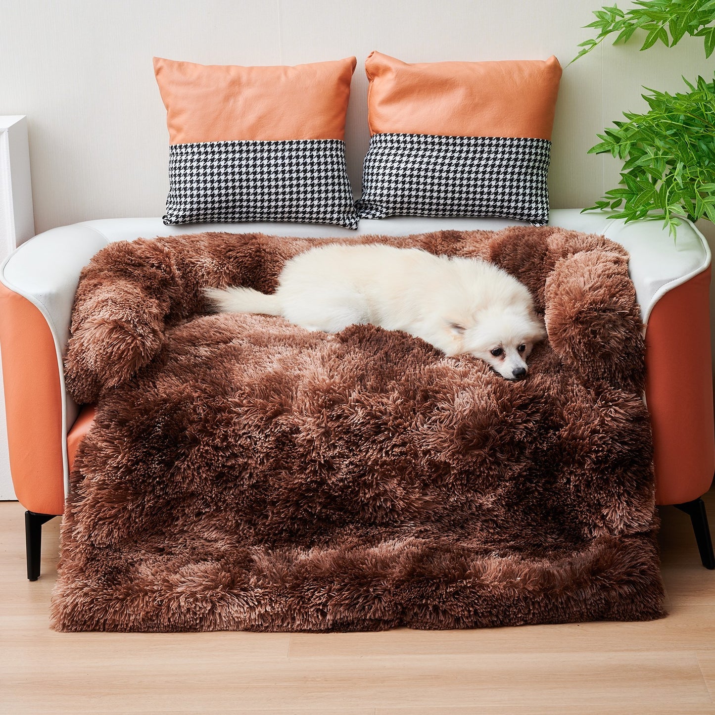 Dog Bed Mat for Couch - Non-Slip & Machine Washable Sofa Cushion - Comfortable Pet Pad for Large Dogs & Cats - 43x41x7 Inch