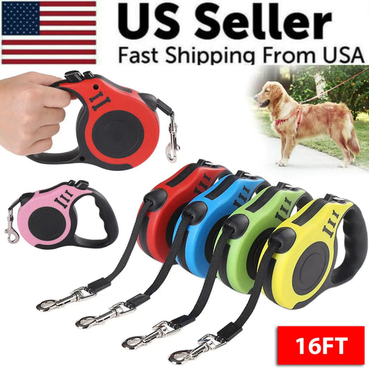 Automatic Retractable Dog Leash Pet Collar Automatic Walking Lead Free US