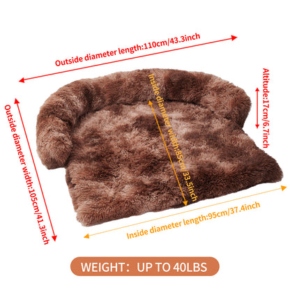 Dog Bed Mat for Couch - Non-Slip & Machine Washable Sofa Cushion - Comfortable Pet Pad for Large Dogs & Cats - 43x41x7 Inch